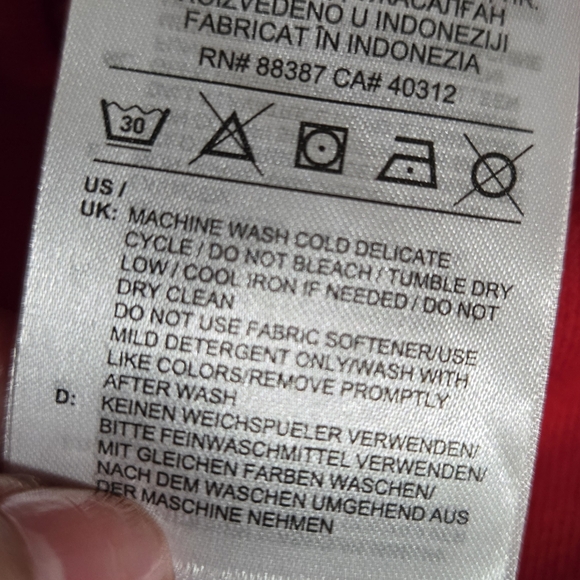 Adidas Big Trefoil Red White Jogger Sweatpants Size M - Picture 9 of 13